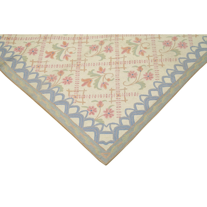 Rug N Carpet Needlepoint Floral Cotton Floral Rug Wayfair